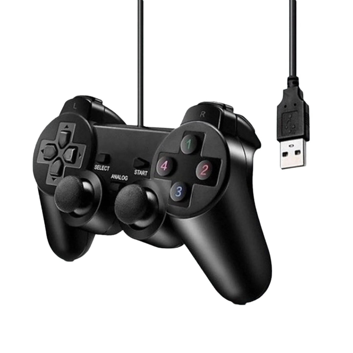 Controle Gamer Tipo PS2 para Console E Computador com Entrada Usb